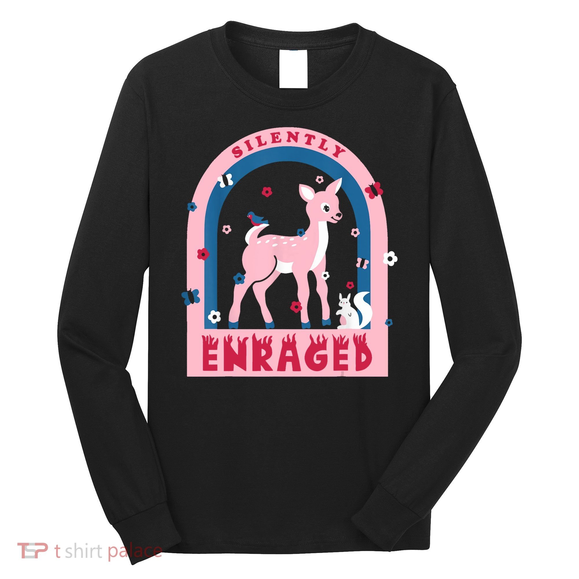 Silently Enraged Christmas Holidays Casual Long Sleeve Shirt