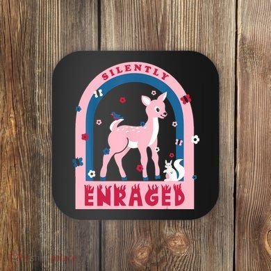 Silently Enraged Christmas Holidays Casual Coaster