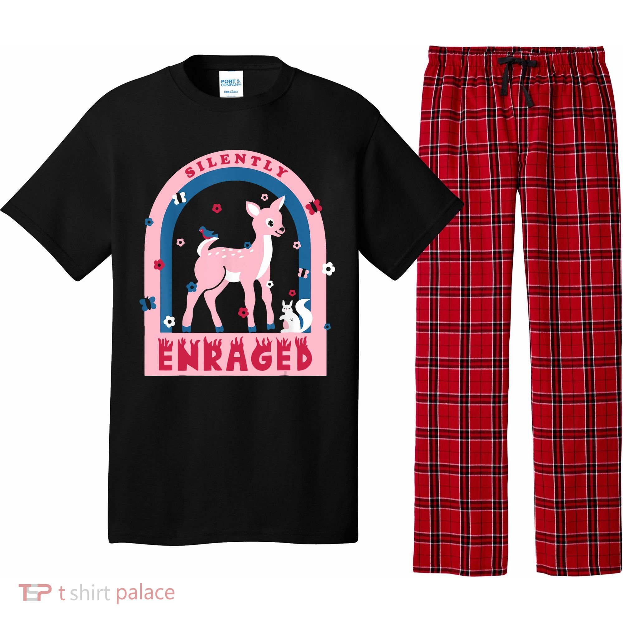 Silently Enraged Christmas Holidays Casual Pajama Set