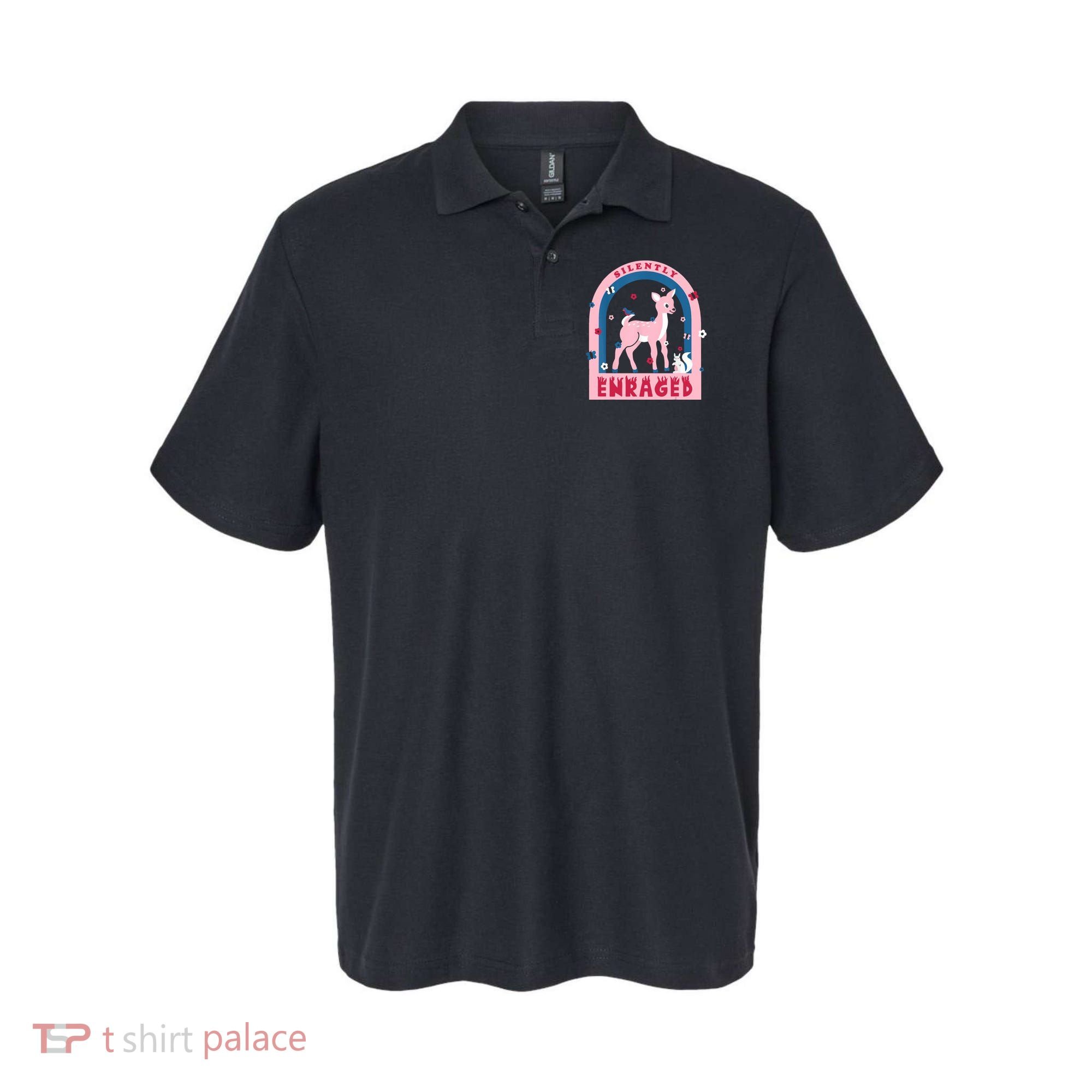 Silently Enraged Christmas Holidays Casual Polo