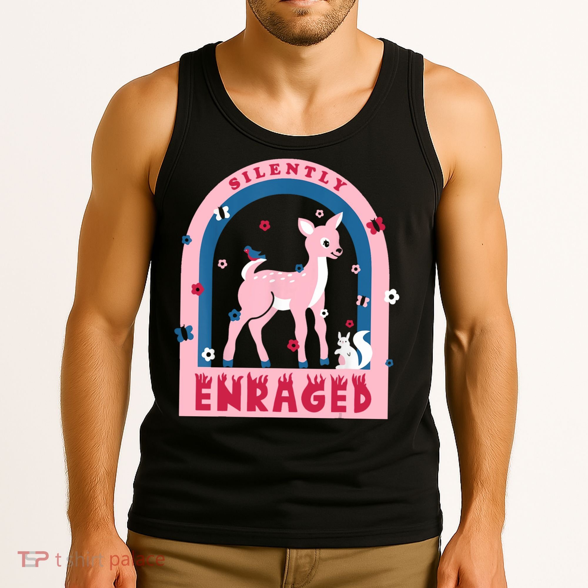 Silently Enraged Christmas Holidays Casual Tank Top