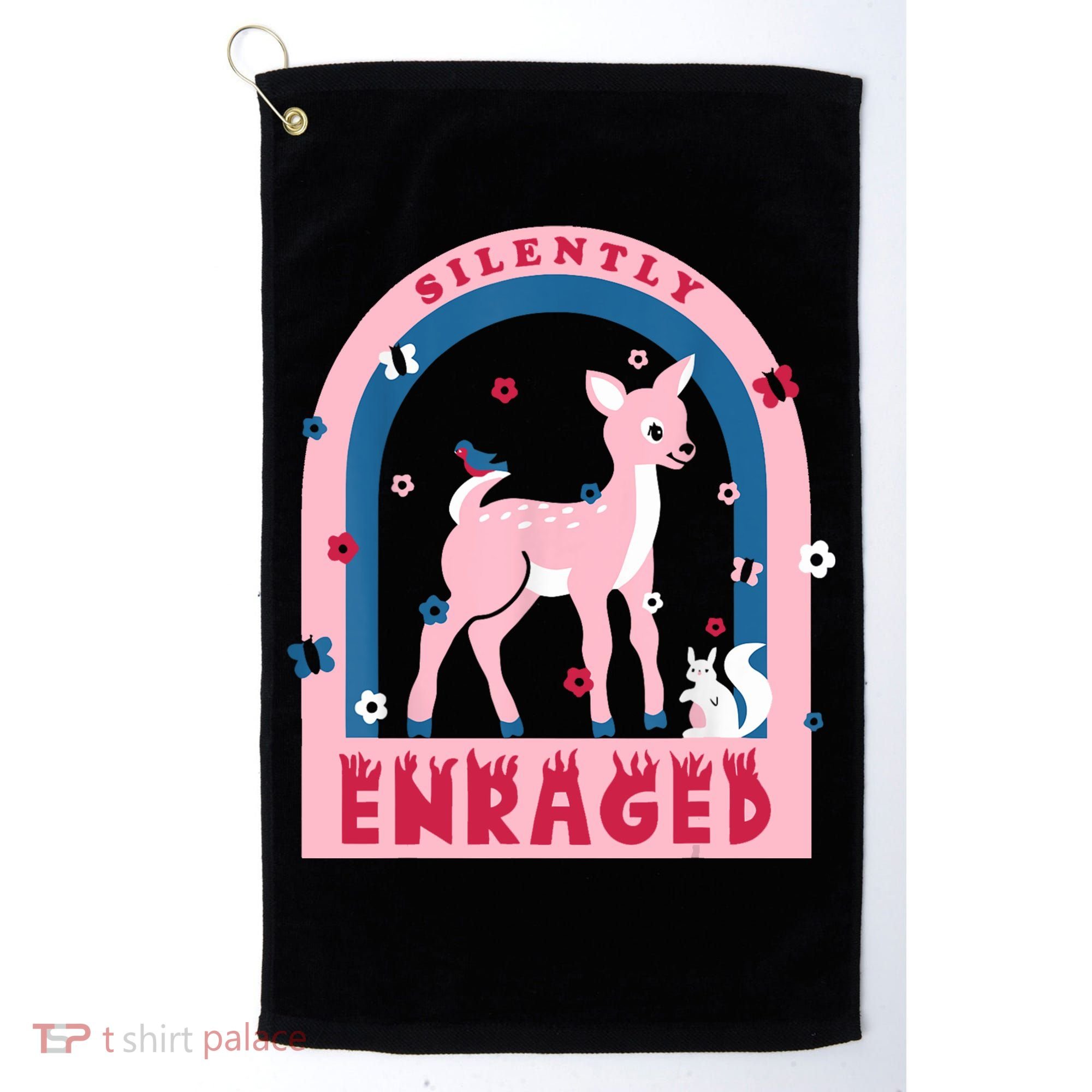 Silently Enraged Christmas Holidays Casual Golf Towel