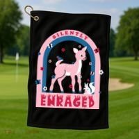 Silently Enraged Christmas Holidays Casual Golf Towel thumb 1
