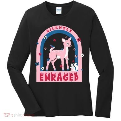 Silently Enraged Christmas Holidays Casual Women's Long Sleeve Shirt
