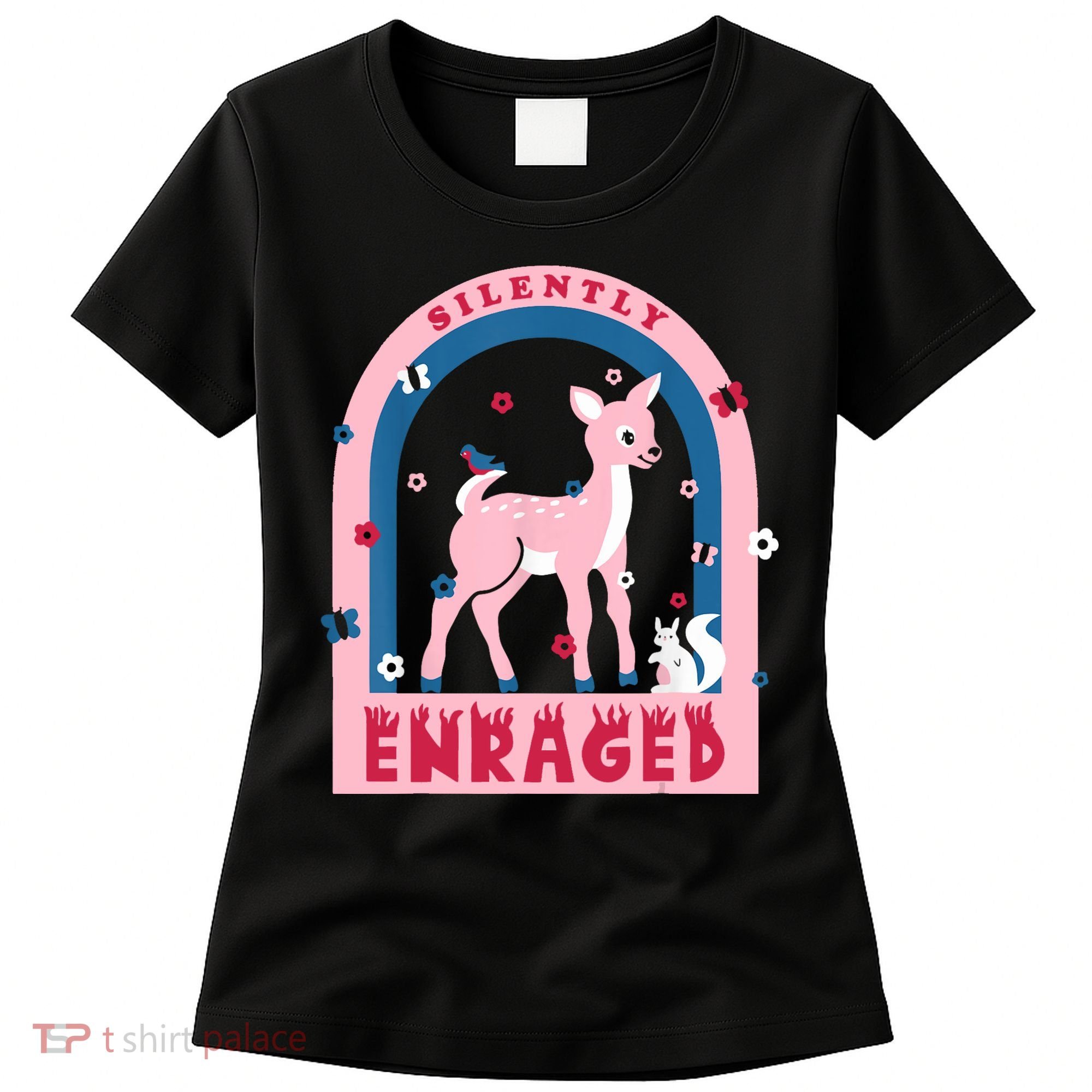 Silently Enraged Christmas Holidays Casual Women's T-Shirt