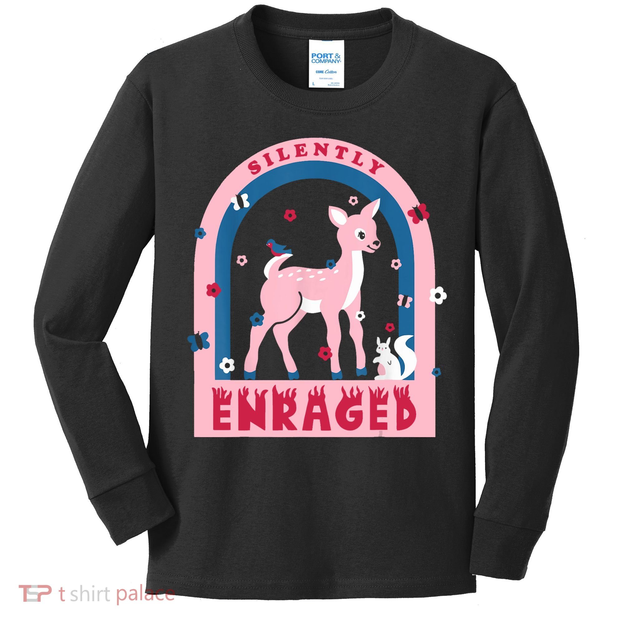 Silently Enraged Christmas Holidays Casual Kids Long Sleeve Shirt