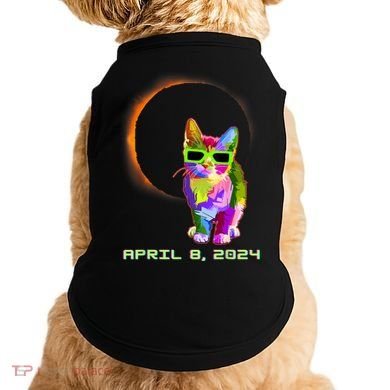 Solar Eclipse Cat Wearing Solar Eclipse Glasses Doggie Tank