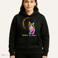 Solar Eclipse Cat Wearing Solar Eclipse Glasses Hoodie thumb 5