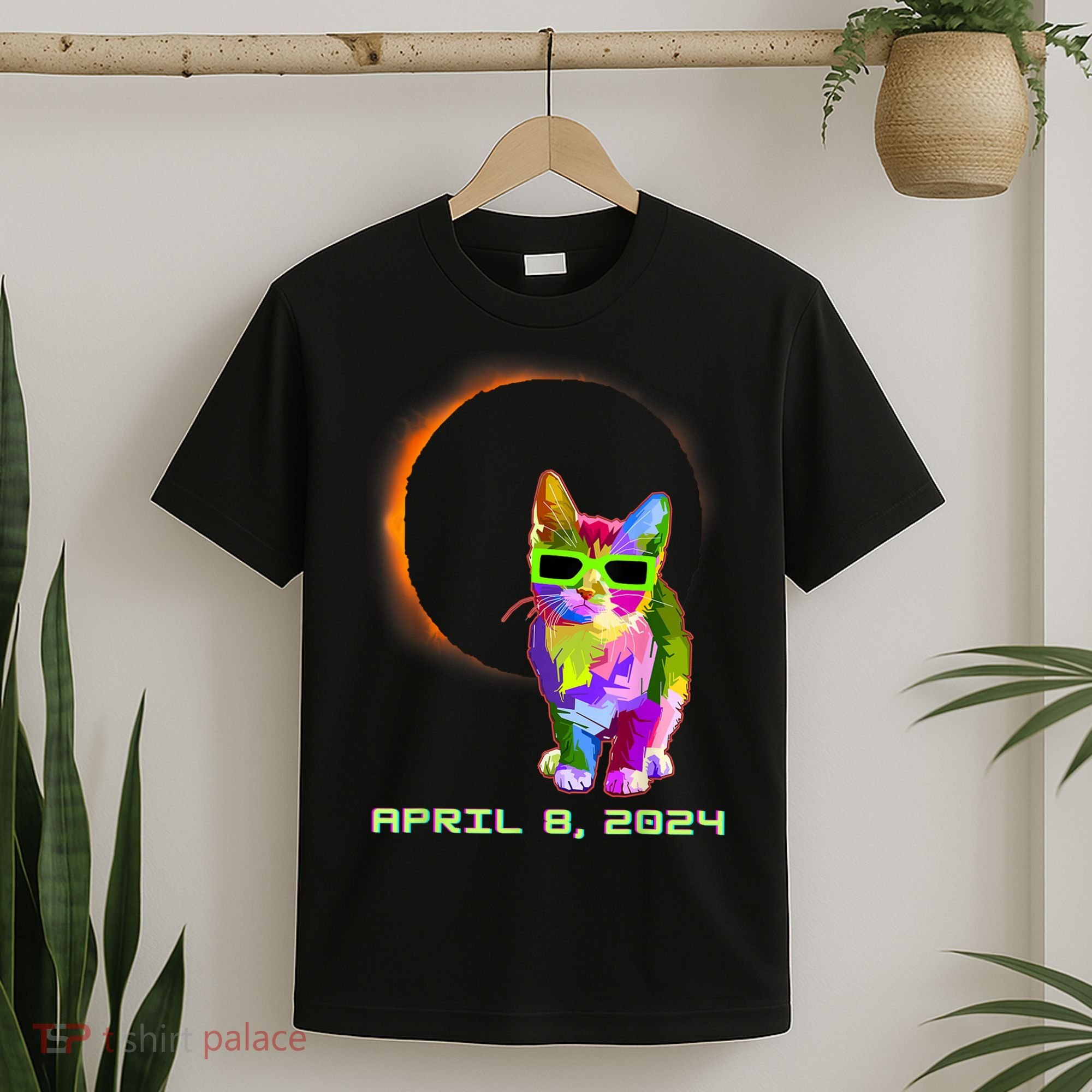 Solar Eclipse Cat Wearing Solar Eclipse Glasses T-Shirt