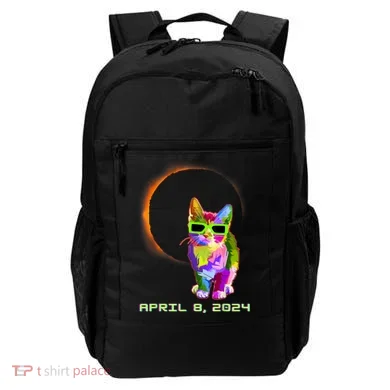 Solar Eclipse Cat Wearing Solar Eclipse Glasses Backpack