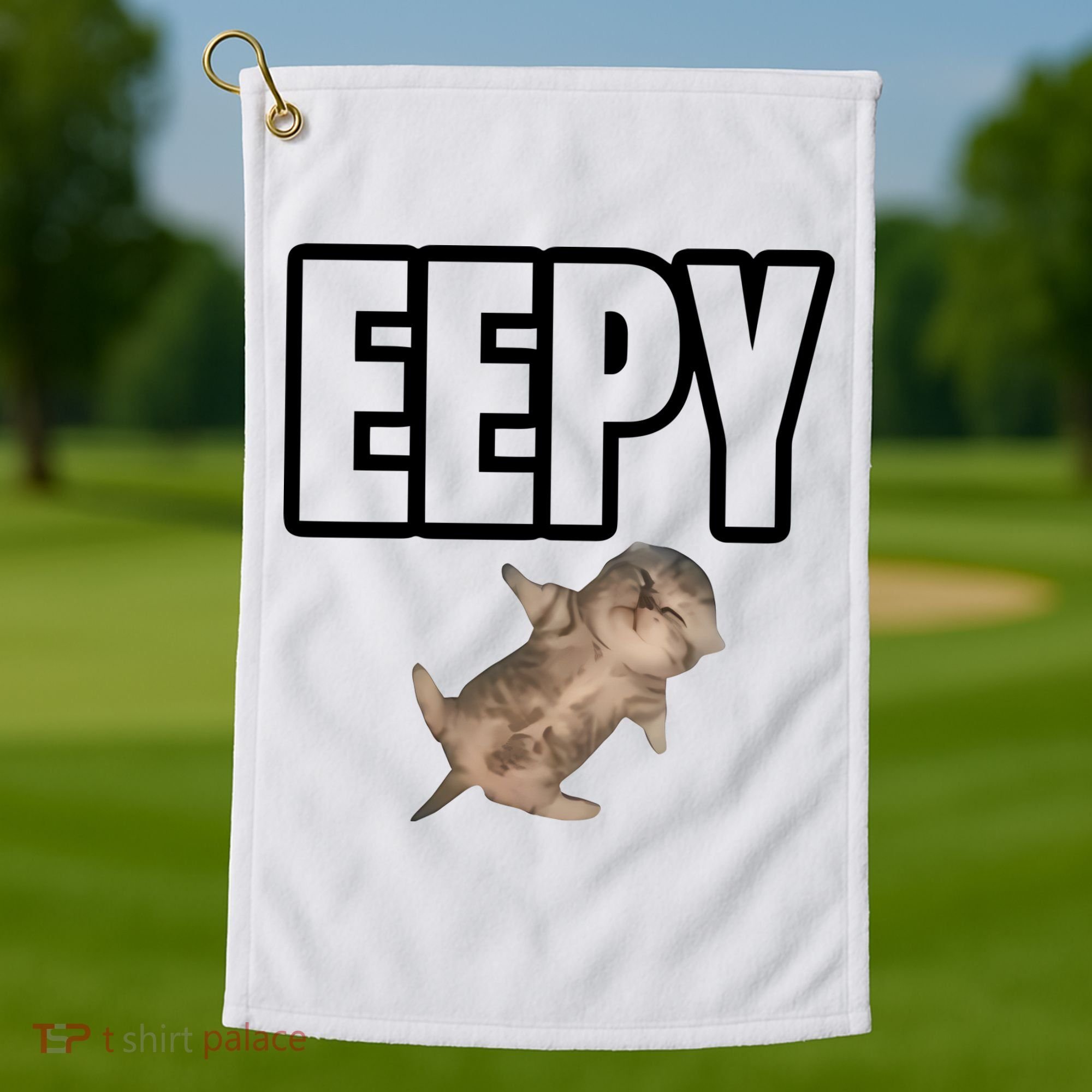 Sillystudio Eepy Cat Golf Towel