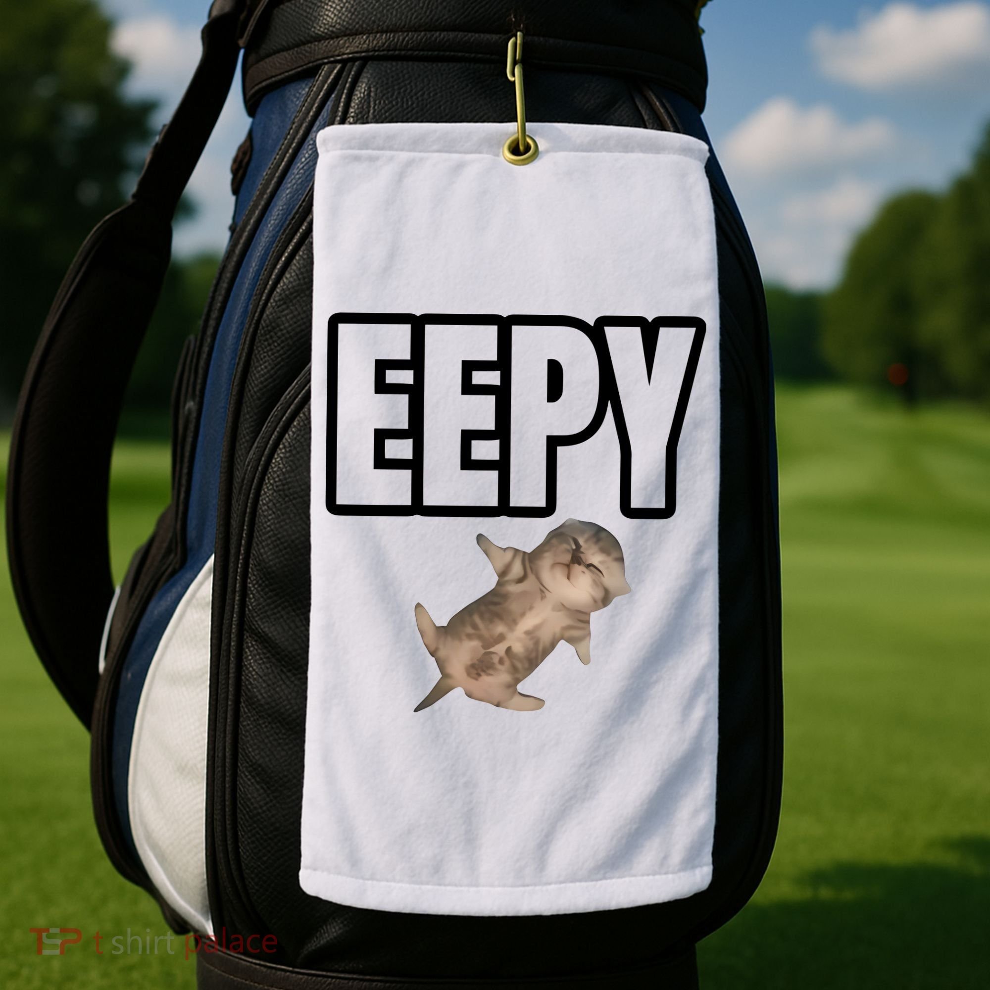 Sillystudio Eepy Cat Golf Towel