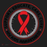 Support Educate Care Cure Hiv Aids Awareness Women's Sweatshirt thumb 2
