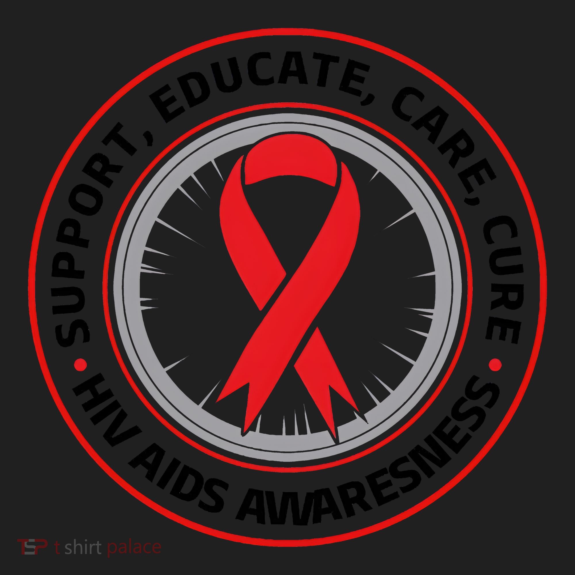 Support Educate Care Cure Hiv Aids Awareness Women's Sweatshirt