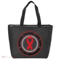 Support Educate Care Cure Hiv Aids Awareness Tote Bag thumb 0