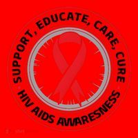 Support Educate Care Cure Hiv Aids Awareness Santa Hat thumb 1