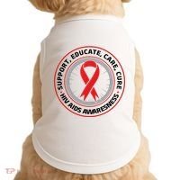 Support Educate Care Cure Hiv Aids Awareness Doggie Tank thumb 0
