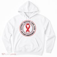 Support Educate Care Cure Hiv Aids Awareness Hoodie thumb 0