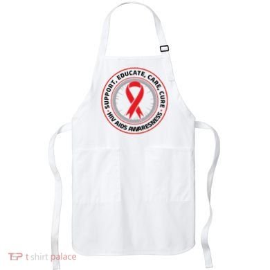 Support Educate Care Cure Hiv Aids Awareness Apron