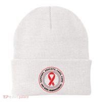 Support Educate Care Cure Hiv Aids Awareness Beanie thumb 0