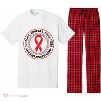 Support Educate Care Cure Hiv Aids Awareness Pajama Set thumb 0