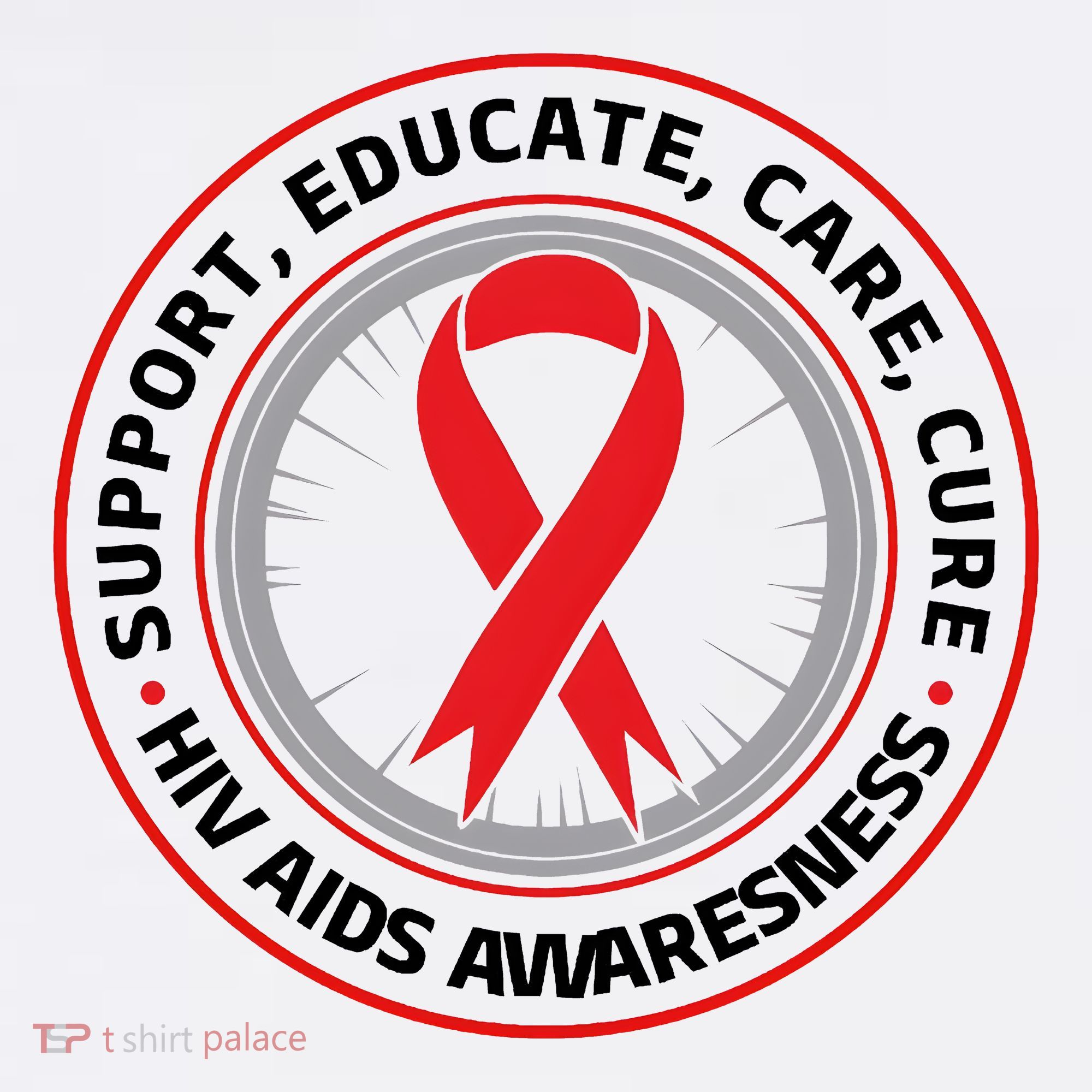 Support Educate Care Cure Hiv Aids Awareness Women's Hoodie