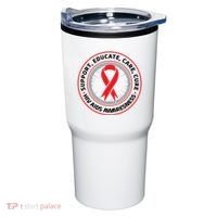 Support Educate Care Cure Hiv Aids Awareness Tumbler thumb 0