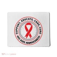 Support Educate Care Cure Hiv Aids Awareness Mousepad thumb 0