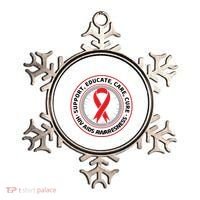 Support Educate Care Cure Hiv Aids Awareness Ornament thumb 0