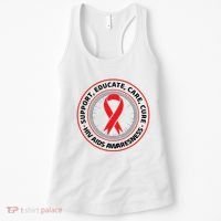 Support Educate Care Cure Hiv Aids Awareness Women's Tank Top thumb 0