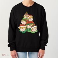 Sleepy Elves Cute Christmas Holiday Women's Sweatshirt thumb 0