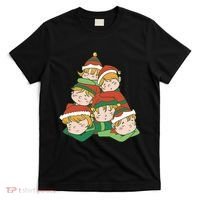 Sleepy Elves Cute Christmas Holiday T-Shirt thumb 0