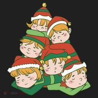 Sleepy Elves Cute Christmas Holiday Beanie thumb 2