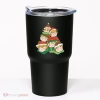 Sleepy Elves Cute Christmas Holiday Tumbler thumb 0