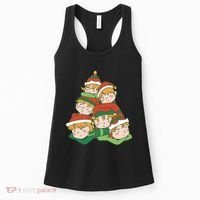 Sleepy Elves Cute Christmas Holiday Women's Tank Top thumb 0