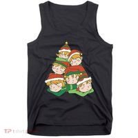 Sleepy Elves Cute Christmas Holiday Tank Top thumb 0