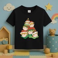 Sleepy Elves Cute Christmas Holiday Toddler T-Shirt thumb 3