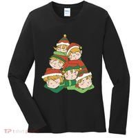 Sleepy Elves Cute Christmas Holiday Women's Long Sleeve Shirt thumb 0