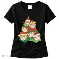Sleepy Elves Cute Christmas Holiday Women's T-Shirt thumb 0