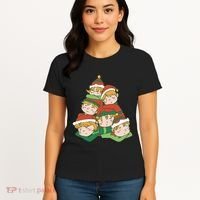 Sleepy Elves Cute Christmas Holiday Women's T-Shirt thumb 4