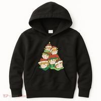 Sleepy Elves Cute Christmas Holiday Kids Hoodie thumb 0