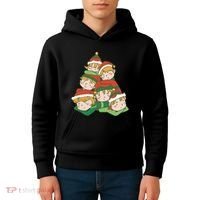 Sleepy Elves Cute Christmas Holiday Kids Hoodie thumb 4