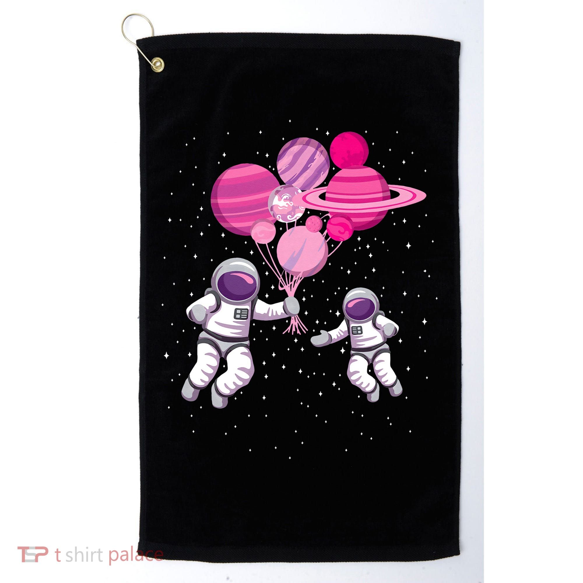 Space Exploration Cosmonaut SpaceMan Alien Spaceship Golf Towel