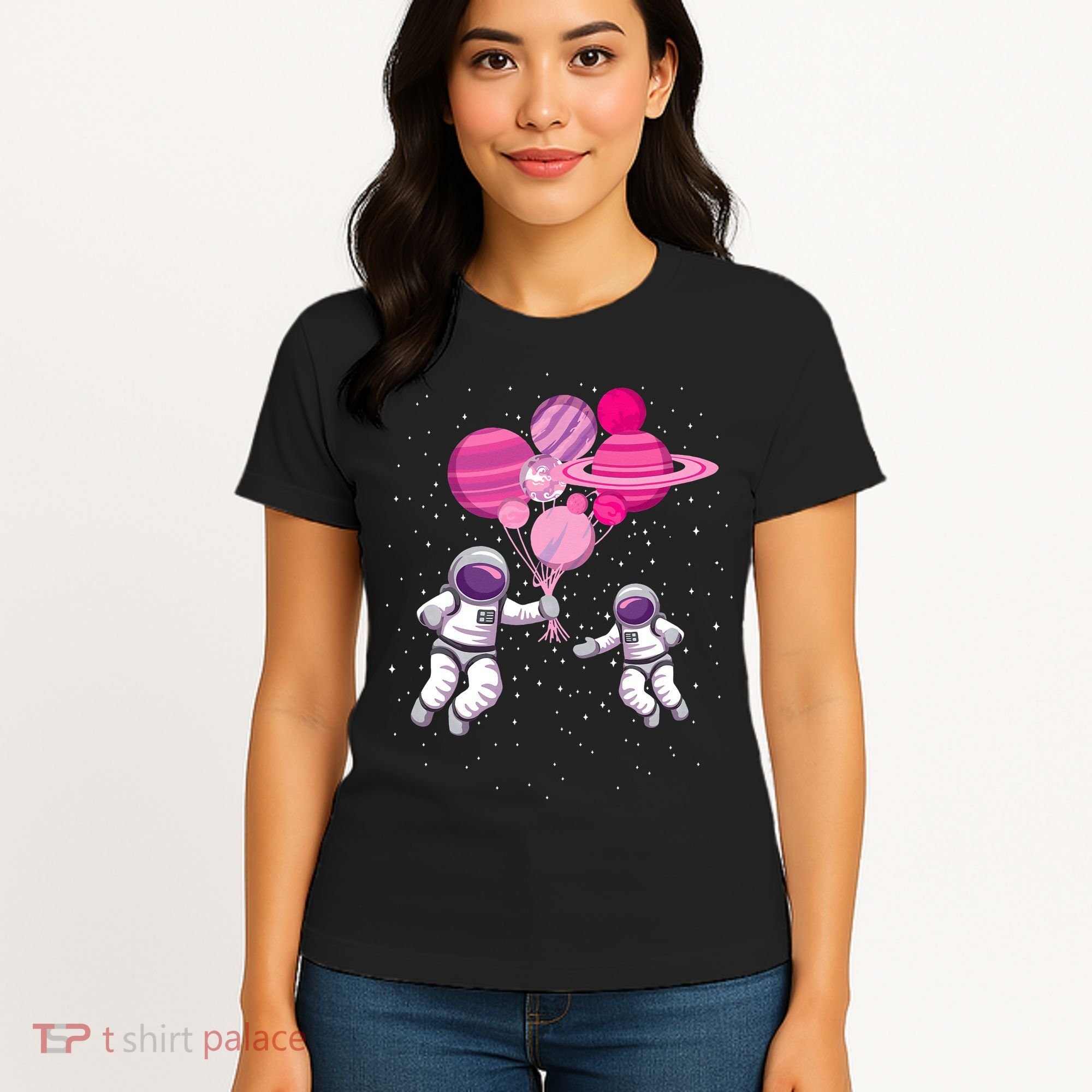 Space Exploration Cosmonaut SpaceMan Alien Spaceship Women's T-Shirt