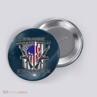 Second Amendment Come & Take It In Defense Of Freedom Button thumb 0