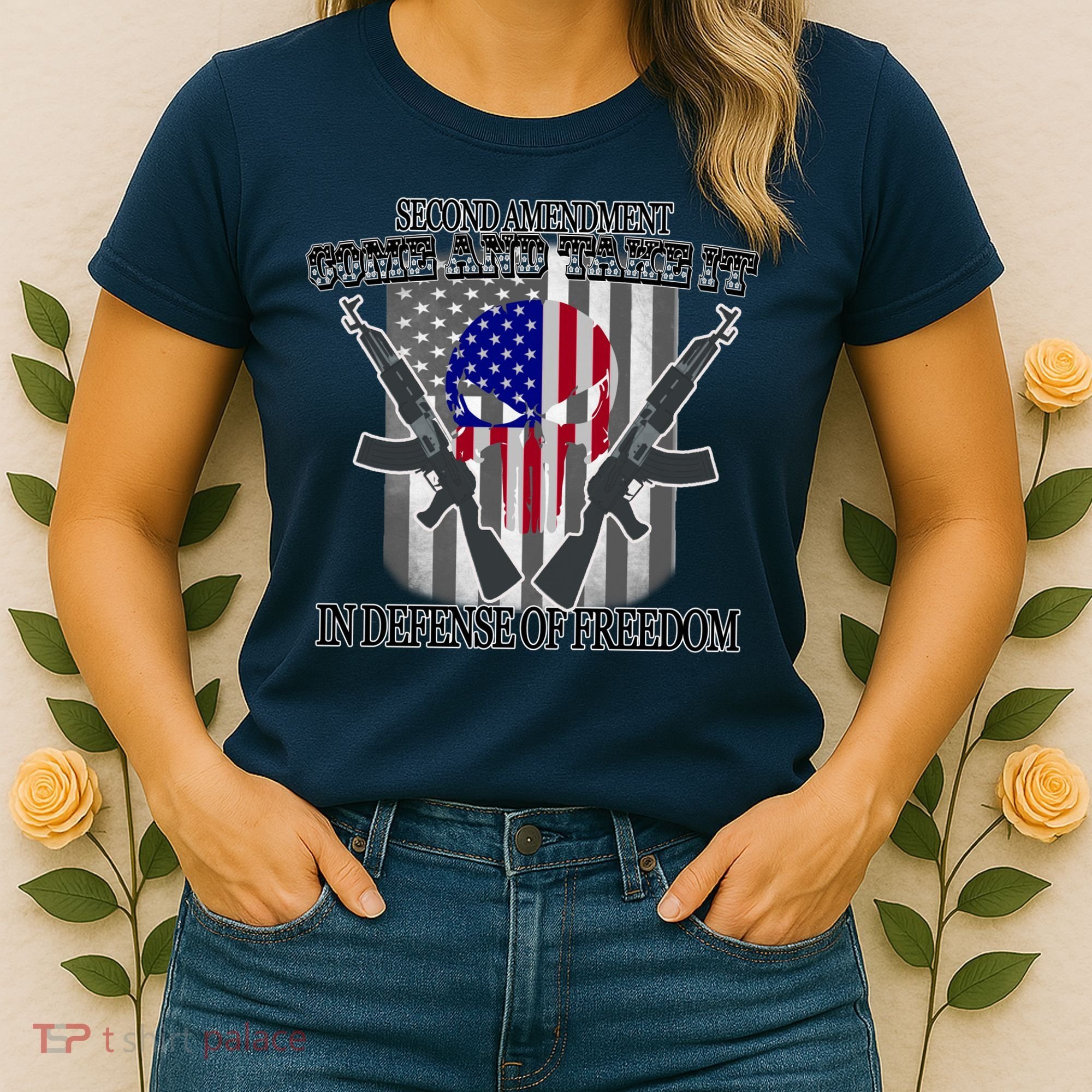 Second Amendment Come & Take It In Defense Of Freedom Women's T-Shirt