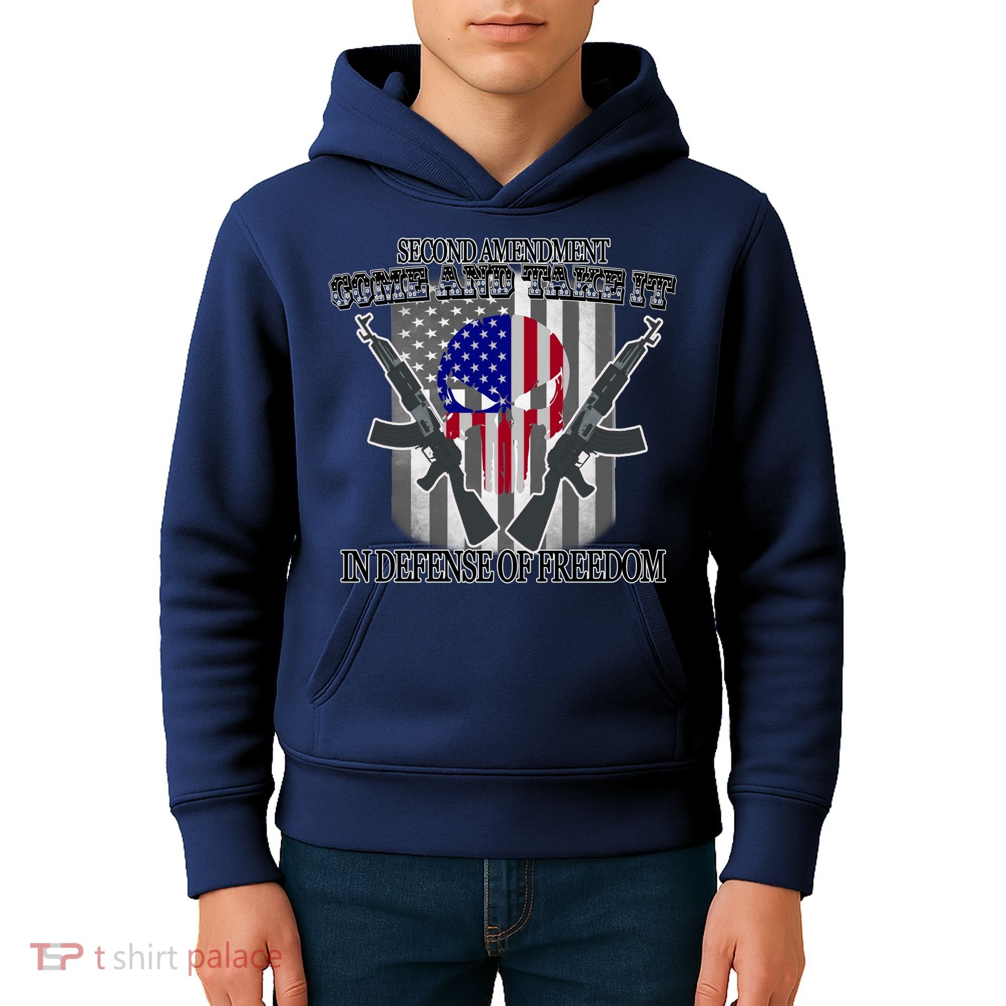 Second Amendment Come & Take It In Defense Of Freedom Kids Hoodie