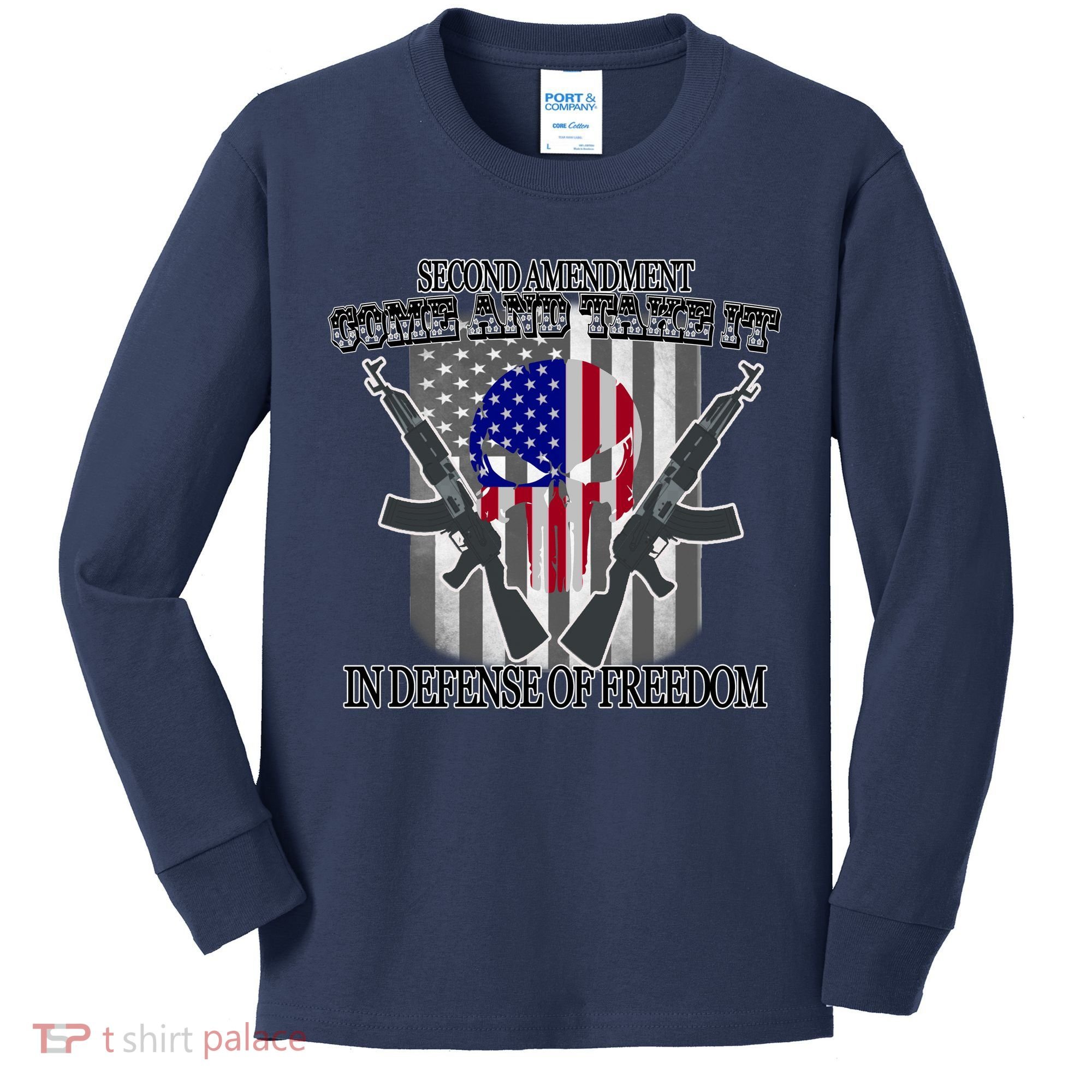 Second Amendment Come & Take It In Defense Of Freedom Kids Long Sleeve Shirt
