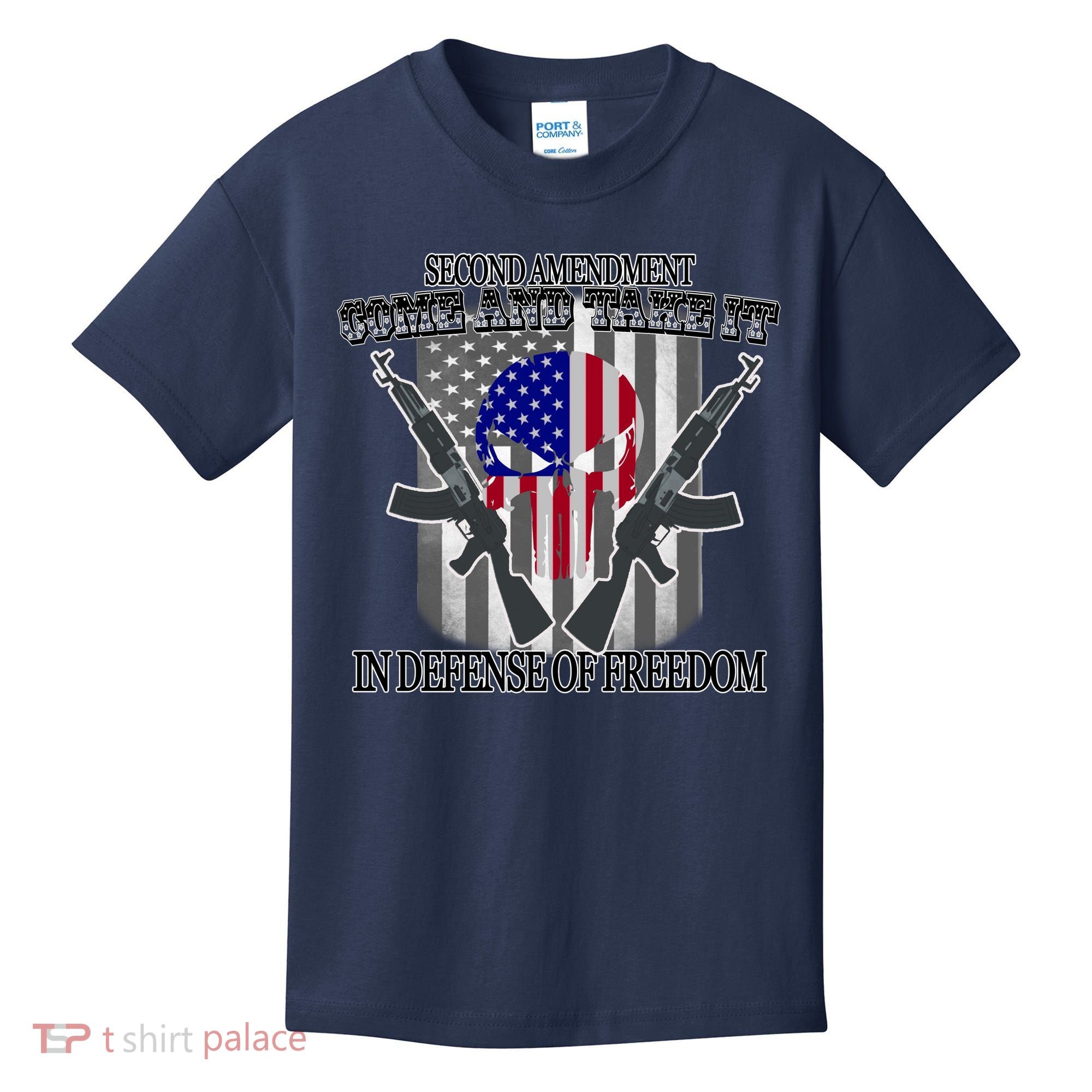 Second Amendment Come & Take It In Defense Of Freedom Kids T-Shirt