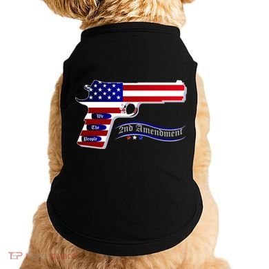 Second Amendment Support Hand Gun Doggie Tank